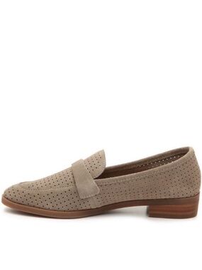 Lucky Brand Caviep Suede Perforated Driving Smoking Loafer 6.5 Comfort Preppy